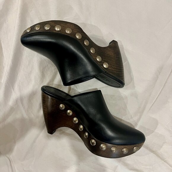 Alaia Le Sabot Black Studded Leather Clogs / Mules EU 40 US 10 - Picture 4 of 14